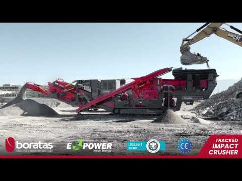Boratas Tracked Mobile Impact Crusher | post-screen system | construction waste recycling | Konkasör