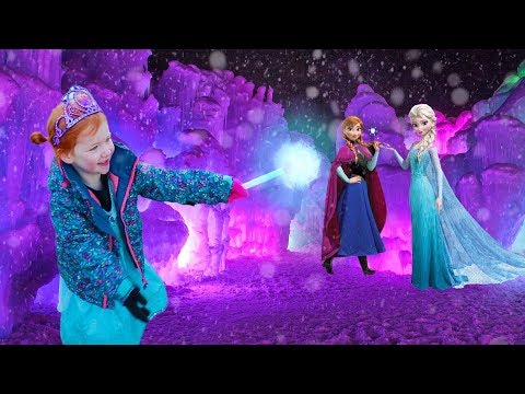 Ultimate HIDE N SEEK at ICE CASTLES with Anna and Elsa!! (FROZEN 2)