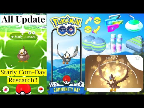Starly Community Day All Features & Details Pokemon Go | Starly Community Day Special Research