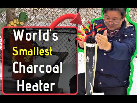 DIY World's Smallest Portable Charcoal Outdoor Heater using broken Baseball Bat