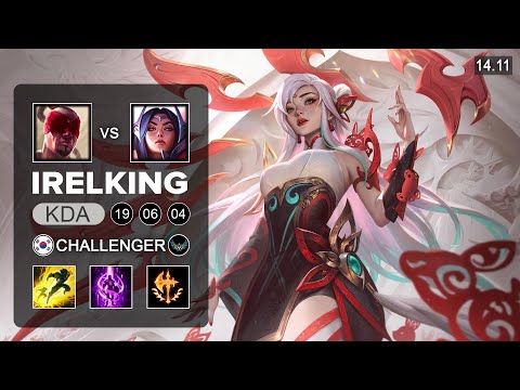 Irelia vs Lee Sin Mid - KR Grandmaster - Patch 14.11 Season 14