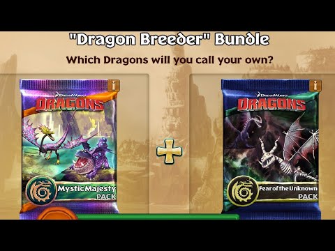 Mystic  Majesty & Fear of the Unknown Pack - "Dragon Breeder" Bundle -  Dragons:Rise of Berk