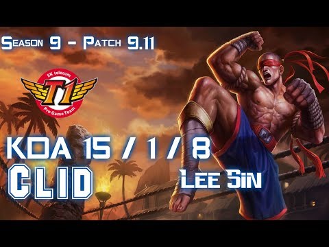 SKT T1 Clid LEE SIN vs KAYN Jungle - Patch 9.11 KR Ranked