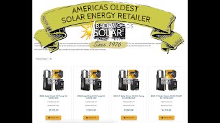 Backwoods Solar - Complete Solar Water Pumping Kits