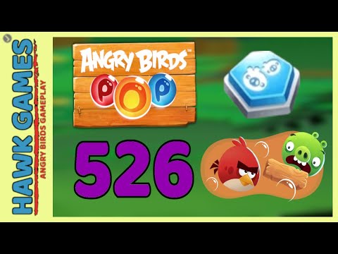 Angry Birds Stella POP Bubble Shooter Level 526 Hard - Walkthrough, No Boosters