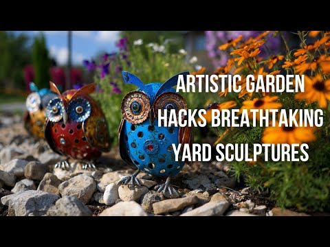 🌸 Artistic Garden Hacks: Transform Trash into Breathtaking Yard Sculptures ♻️ | DIY Tutorial