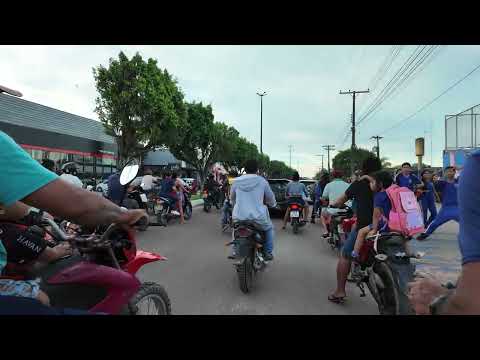 Feeling the Brasil vibes in the main road of Tabatinga, Amazonas