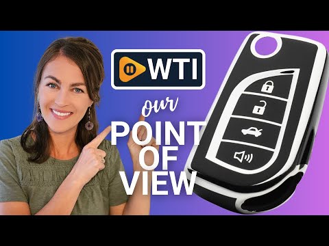 Key Fob Cover Fit for Toyota 2018-2024 Corolla SE/LE Camry SE 4 Button Silver and Black - WTI product video review