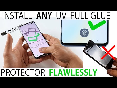 How to install any UV Full Glue tempered glass screen protector & keep fingerprint sensor function!