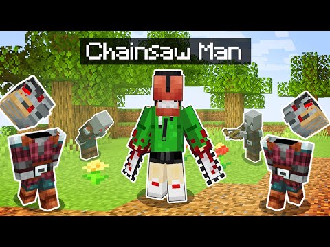 Esoni TV - I Became a CHAINSAW MAN in Minecraft PE (Tagalog)
