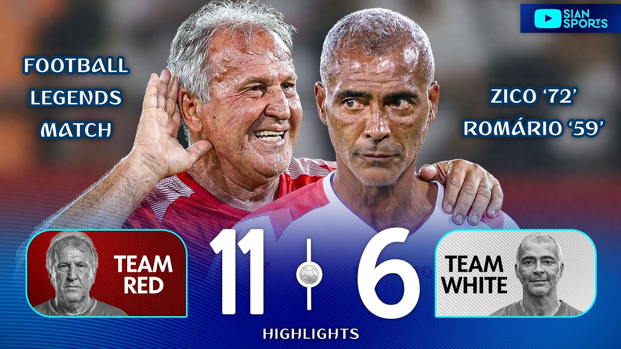 ZICO, ROMÁRIO, ADRIANO AND OTHER FOOTBALL LEGENDS PUT ON A SHOW IN A 2025 CHARITY MATCH