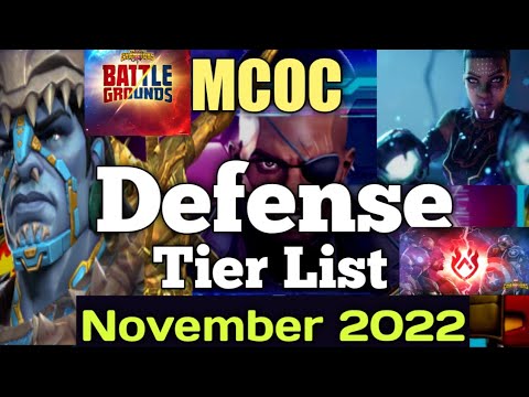MCOC Defense Tier List November 2022 || Marvel Contest of Champions || Best Defenders Battlegrounds