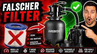 Arebos Sandfilteranlage mit Pumpe | Filterbälle Pool | Der Fehler vieler Poolbesitzer