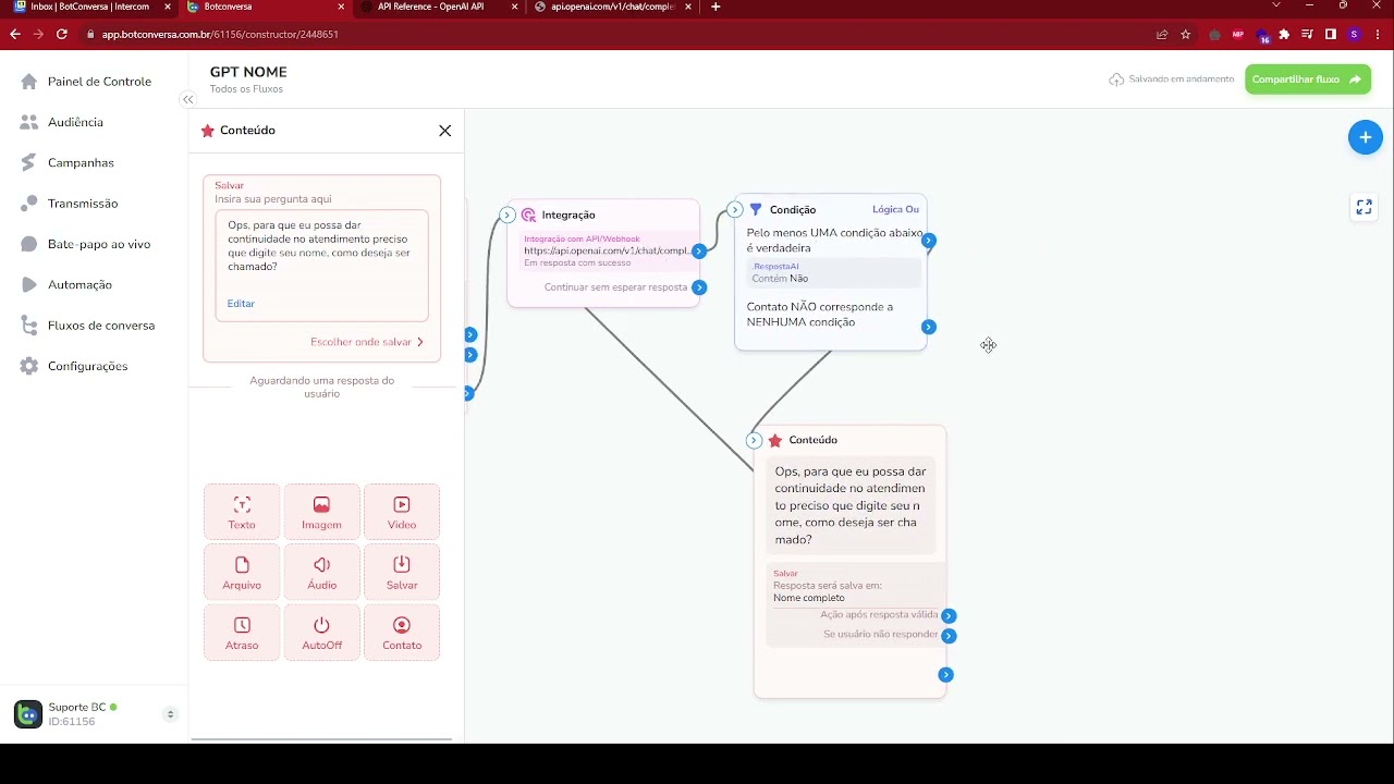 Como fazer confirmação de nome no Bot Conversa utilizando a Open AI Chat GPT Passo a Passo