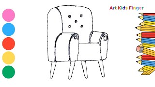 Chair Drawing Tutorial for Kids | Easy Art Guide | @ArtKidsFinger
