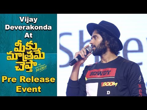 Vijay Deverakonda At Meeku Mathrame Cheptha Pre Release Event