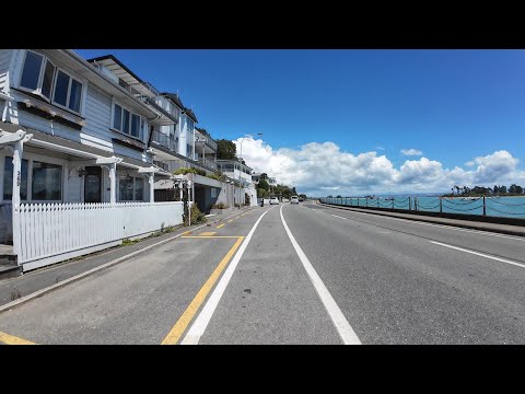 Ride : from Nelson Town, Trafalgar Park along Rocks Road to Tahunanui Nelson New Zealand