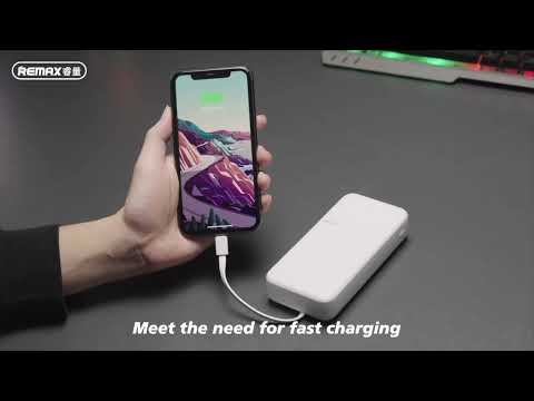 Повербанк Remax FCP-1 10000 mAh PD20W+QC3.0 (with cable Type-C+Lightning+Micro+USB) Black