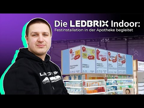 Die LEDTEK LEDBRIX Indoor: Festinstallation in der Apotheke begleitet