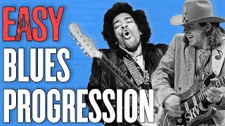 Easy Blues Guitar Progression (Play Like Jimi Hendrix + Stevie Ray Vaughan)