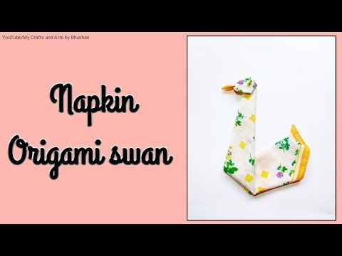 How to make easy bird | Napkin origami swan | handkerchief origami swan | towel swan