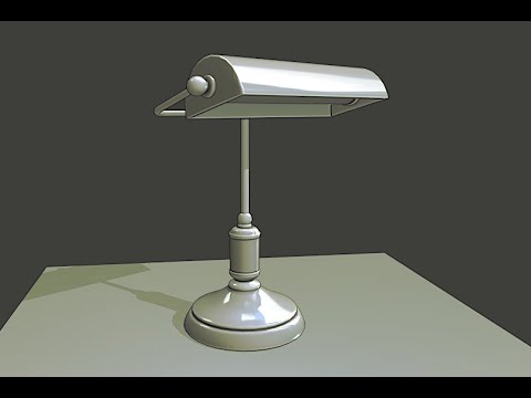 BLENDER 2.8: Modeling a Subway Scene: Part 21 (Desk Lamp)