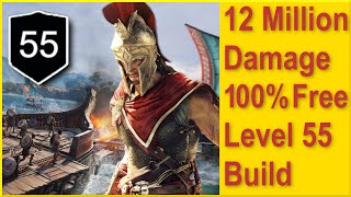 Assassins Creed Odyssey - 12 Million Damage - 100% Free - Level 55 Build - Easy to Make - No Grind!