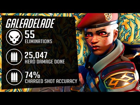 55 ELIMS! INSANE SOJOURN CARRY BY GALE! POTG! [ OVERWATCH 2 SEASON 4 TOP 500 ]