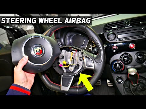 FIAT 500 STEERING WHEEL AIRBAG REMOVAL REPLACEMENT. DRIVER AIR BAG