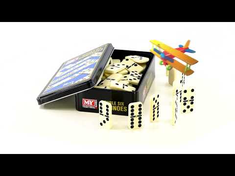 Dominosteine Aus Blechdose | 28-teilig | Mit Aufbewahrungsbox | Klassisches Gesellschaftsspiel