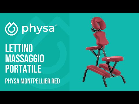 Video - Lettino massaggio portatile - 47 x 72 x 115 cm - 160 kg - Rosso