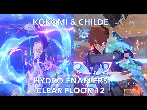 Kokomi and Childe Clear 2.3 New Spiral Abyss Floor 12!!! (9 star clear) (OHC testing)