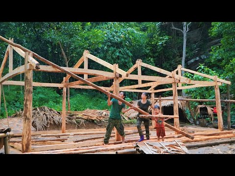 how to make a wooden house, build a new wooden house, farm life, ALONE SURVIVAL