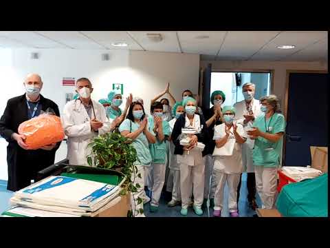 CONSEGNA DISPOSITIVI DPI NEL REPARTO DI MEDICINA DEL NUOVO OSPEDALE S.STEFANO DI PRATO.