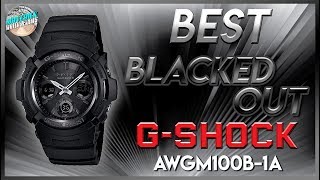Best Blacked Out G-Shock! | G-Shock 200m Solar Atomic Quartz AWGM100B-1A Unbox & Review