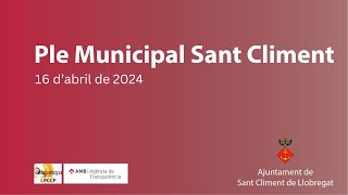 Ple Extraordinari i Urgent, 16 d'abril de 2024