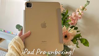 iPad Pro 2022 unboxing! + apple pencil 2 & accessories  🍢