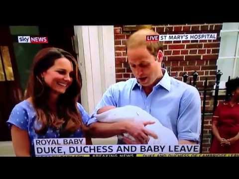 Royal Baby FIRST APPEARANCE! Duchess of Cambridge leaves hospital with new prince
