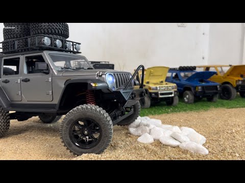 RC Jeep Rubicon EXTREME Off-Road Climb & Fly | Insane 4x4 Obstacle Challenge