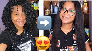 Curly To Silky Straight After 15 Months