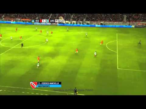 Gol de Mancuello. Independiente 1 - Arsenal 0. Fecha 6. Primera División 2015. FPT.