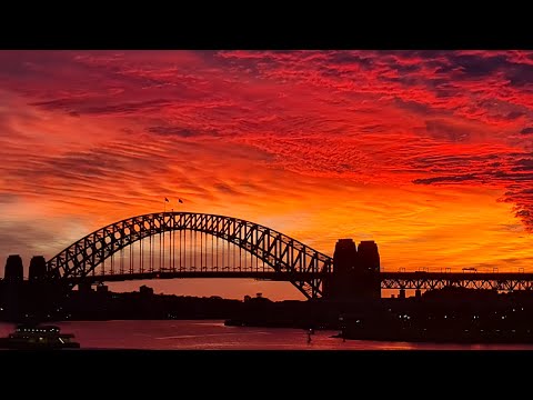 Thumbnail for Pacific Adventure leaves port. Sights and sounds of holidays. This is Sydney Harbour Australia LIVE.