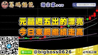 【大戶羅盤籌碼動能】 #謝宗霖0907，元晶週五出的漂亮 今日東鋼繼續走高 (圖)