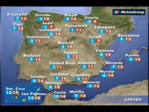 Previsión del tiempo para este jueves 12 de febrero