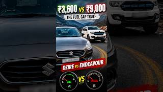 Road Trip Fuel Cost: Dzire CNG vs Endeavour Diesel | ₹3,600 vs ₹9,000 😳