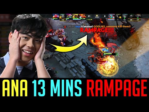 Ana Queen of Pain CRAZY 13 MINUTES RAMPAGE DOTA 2