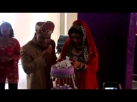 Cake cutting @ Groom's side.