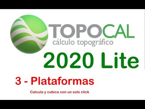 TopoCal 2020 Lite — Cubicaci&oacute;n de Plataformas