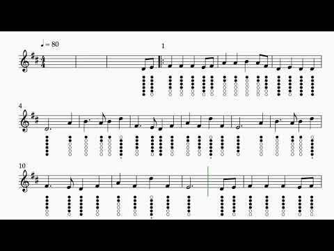 Dawning of the Day - Tin whistle play along - slow