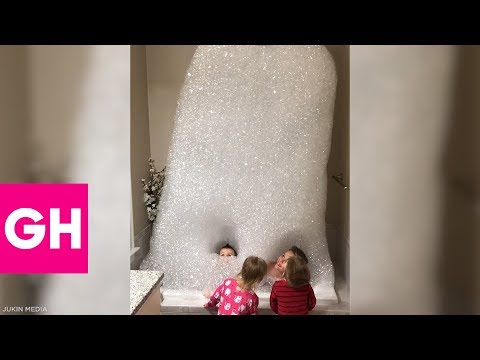 Kids Have the Craziest Bubble Bath of All Time | GH